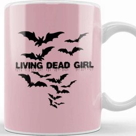 Baskı Dükkanı Living Dead Girl Gothic Vampire Twilight Grunge Punk Post Bats Wings Kupa