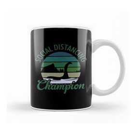 Baskı Dükkanı Loch Ness Monster Social Distancing Champion Kupa