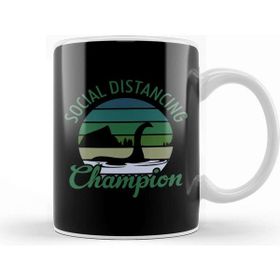 Baskı Dükkanı Loch Ness Monster Social Distancing Champion Kupa