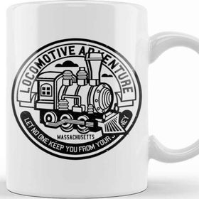 Baskı Dükkanı Locomotive Adventure Massachusetts Kupa