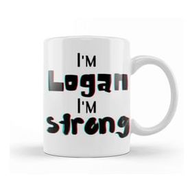 Baskı Dükkanı Logan Name Personalized Custom Vintage Retro Rainbow Design Gift Baby Gift For Him Kupa