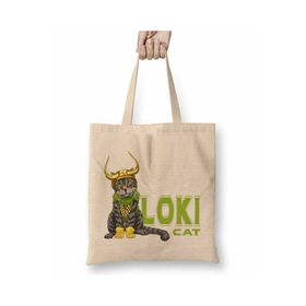 Baskı Dükkanı Loki Cat Kedi Bez Çanta