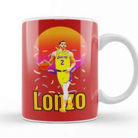 Baskı Dükkanı Lonzo Ball Lonzo Ball Vintage Art Legend Basketball Gift Kupa