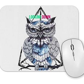 Baskı Dükkanı Looking Down Band Baykuş Mouse Pad
