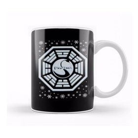 Baskı Dükkanı Lost Dharma Initiative Christmas Snow Logo Kupa