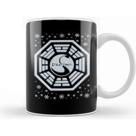 Baskı Dükkanı Lost Dharma Initiative Christmas Snow Logo Kupa