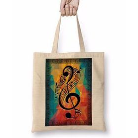 Baskı Dükkanı Lota Sol Anahtarı Müzik Bez Çanta