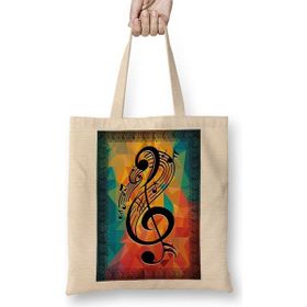 Baskı Dükkanı Lota Sol Anahtarı Müzik Bez Çanta