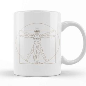 Baskı Dükkanı Louis Theroux Vitruvian Man Leonardo Da Vinci Kupa
