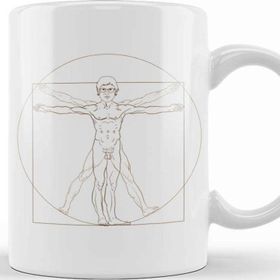 Baskı Dükkanı Louis Theroux Vitruvian Man Leonardo Da Vinci Kupa