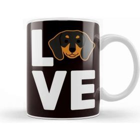 Baskı Dükkanı Love Dachshund Dog Breed Dogs Owner Puppy Pets Kupa