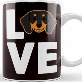 Baskı Dükkanı Love Dachshund Dog Breed Dogs Owner Puppy Pets Kupa