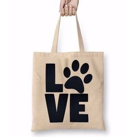 Baskı Dükkanı Love Dog Pug Cat Kedi Köpek Bez Çanta