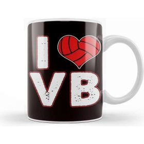 Baskı Dükkanı Love Heart Volleyball Player Ball Sports Coach Team Setter Kupa