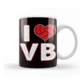 Baskı Dükkanı Love Heart Volleyball Player Ball Sports Coach Team Setter Kupa