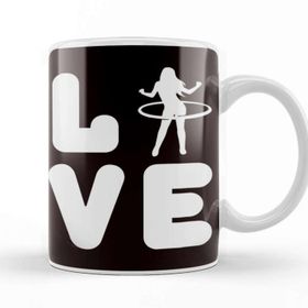 Baskı Dükkanı Love Hula Hoop Hula Hooper Hooping Fitness Sports Training Kupa