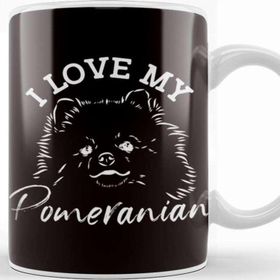 Baskı Dükkanı Love My Pomeranian Owner Dog Breed Lover Paw Puppy Fans Pet Kupa