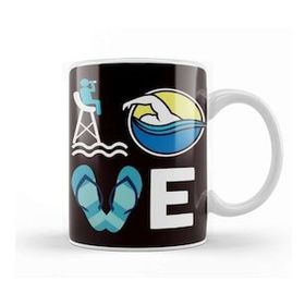 Baskı Dükkanı Love Swimming Swim Swimmer Athlete Water Sports Instructor Kupa