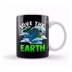 Baskı Dükkanı Love The Earth Hipster Cute Hippie Mother Earth Kupa