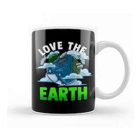 Baskı Dükkanı Love The Earth Hipster Cute Hippie Mother Earth Kupa
