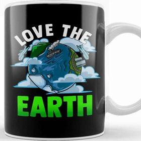 Baskı Dükkanı Love The Earth Hipster Cute Hippie Mother Earth Kupa