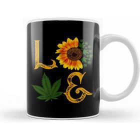 Baskı Dükkanı Love The Marijuana Weed Leaf Funny Cannabis 04 Kupa