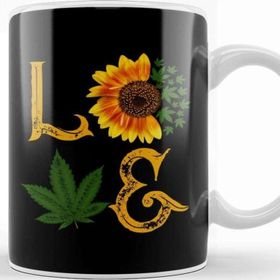 Baskı Dükkanı Love The Marijuana Weed Leaf Funny Cannabis 04 Kupa