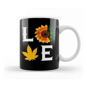 Baskı Dükkanı Love The Marijuana Weed Leaf Funny Cannabis 05 Kupa