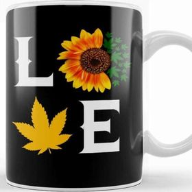 Baskı Dükkanı Love The Marijuana Weed Leaf Funny Cannabis 05 Kupa
