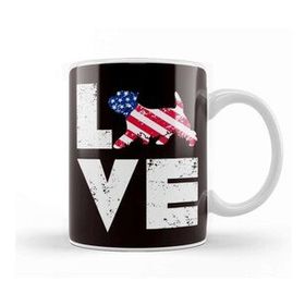 Baskı Dükkanı Love West Highland Terrier Westie Us American Flag Dog Breed Kupa