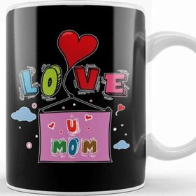 Baskı Dükkanı Love You Mom Anneler Günü Kupa