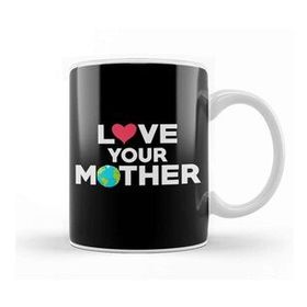 Baskı Dükkanı Love Your Mother Earth Hipster Hippie Eco Friendly Kupa