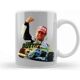 Baskı Dükkanı Low Poly Jenson Button Kupa