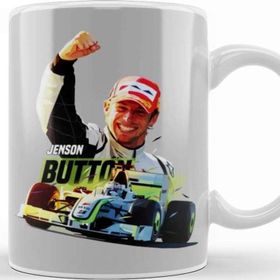 Baskı Dükkanı Low Poly Jenson Button Kupa