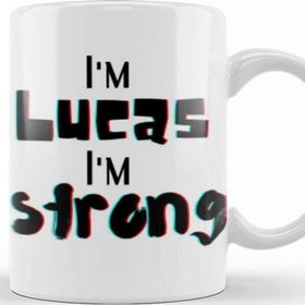 Baskı Dükkanı Lucas Name Custom Design Gift Baby Gift For Him Kupa