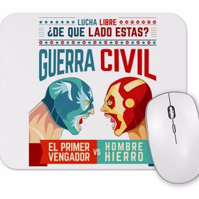 Baskı Dükkanı Lucha Libre Cap ve Iron Man Mouse Pad