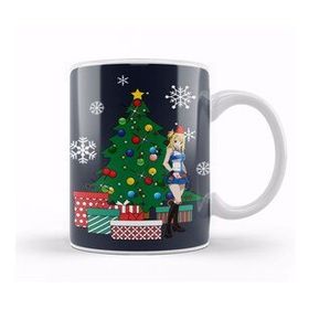 Baskı Dükkanı Lucy Heartfilia Around The Christmas Tree Fairy Tail Kupa