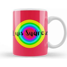 Baskı Dükkanı Luis Suárez Vintage Retro Rainbow Style Kupa