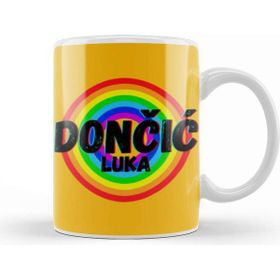 Baskı Dükkanı Luka Dončić Basketball Gifts Vintage Retro Rainbow Quotes For Boys And Dad Kupa