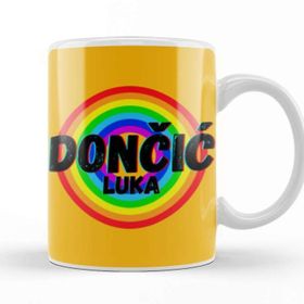 Baskı Dükkanı Luka Dončić Basketball Gifts Vintage Retro Rainbow Quotes For Boys And Dad Kupa