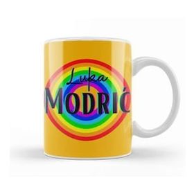 Baskı Dükkanı Luka Modrić Vintage Retro Rainbow Style Kupa