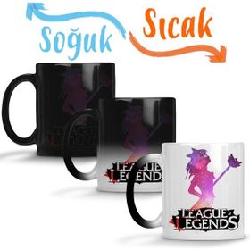 Baskı Dükkanı Lux League of Legends Sihirli Porselen Kupa