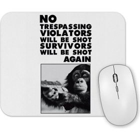 Baskı Dükkanı Macaco Atirador Branca Mouse Pad