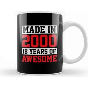 Baskı Dükkanı Made In 2000 18 Years of Awesome Birthday Kupa