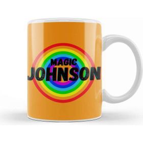 Baskı Dükkanı Magic Johnson Basketball Gifts Vintage Retro Rainbow Quotes For Boys And Dad Kupa
