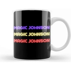 Baskı Dükkanı Magic Johnson Basketball Gifts Vintage Retro Rainbow Quotes For Boys And Dad Kupa