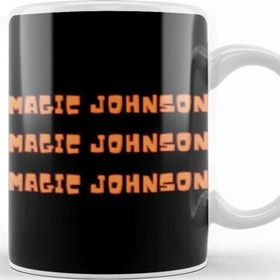 Baskı Dükkanı Magic Johnson Basketball Gifts Vintage Retro Rainbow Quotes For Boys And Dad Kupa
