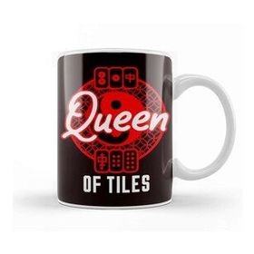Baskı Dükkanı Mahjong Queen Board Game Player Mah-Jongg Solitaire China Kupa