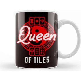 Baskı Dükkanı Mahjong Queen Board Game Player Mah-Jongg Solitaire China Kupa