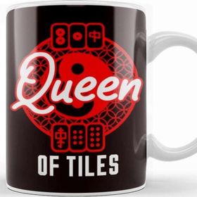 Baskı Dükkanı Mahjong Queen Board Game Player Mah-Jongg Solitaire China Kupa